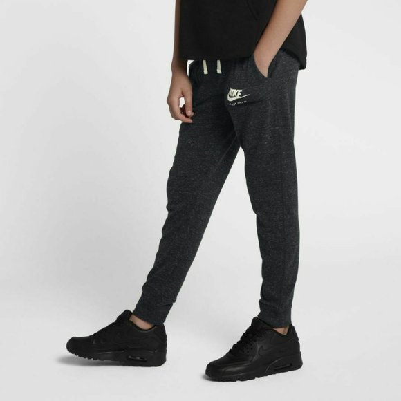 NIKE Girls Joggers, Drawstring Waist, Relaxed Fit (Distressed, Faded Black)- NWT - Picture 2 of 9